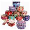 GOWTX 12Pezzi Piccole Barattoli Candele Riutilizzabili, 65ml Barattoli in Metallo per Fabbricazione di Candele, Contenitore Candele Vuoto con Coperchio per l'Artigianato Arte Conservazione