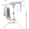AISIR Stendibiancheria Da Pavimento,Stendino Pieghevole con 4 Bracci per Hangers,Altezza Estensibile 130-180cm.Stendino per Esterno/Interno/Balcone