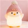 FAMIDUO Luce Notturna Pinguino Rosa, Lampada Silicone Alimentare