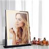 MantoLite Specchio Quadrato Da Tavolo Con Interruttore a Sfioramento 52 * 58CM, Nero LED Specchio per Trucco, Grande Specchio Cosmetico Con Luci Girevoli a 360°
