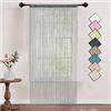 HSYLYM maglieria stringa tenda pannelli dense poliestere Fringe tenda zanzariera divisorio per porta finestra Decor 90x200cm Grigio