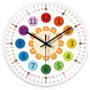 Leikurvo Orologio da parete per bambini senza ticchettio: 20 cm, educativo per ragazze e ragazzi, per cameretta, cucina, soggiorno, camera da letto, ufficio, bianco
