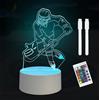 LELYFIT Lampada 3D per Hockey su Ghiaccio, con Telecomando, 16 Colori che Cambiano il Colore, Decorazione da Tavolo, un Regalo per Famiglia, Amici e Bambini