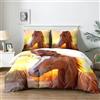Yzehomijia Set di Biancheria da Letto Cavallo 220×240 cm,3D Cavallo Modello di Stampa Copripiumino,Bambini Copripiumino,1pc Microfibra Copripiumino + 2pcs Federe 65×65 cm (C1,220×240)