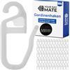 Your Day Mate 60 x Ganci Tenda con Occhielli da 4 mm, per Anelli per Tende Fino a Ø 4 mm, Bianco, per Binari e Bastoni per Tende, Gancetti per Tende da 4 mm, Accessori per Tende, Ganci Tende da 4 mm, Ganci a Clip