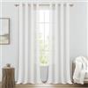 MRTREES Tende Lino Bianche Semioscuranti per Interni Camera da Letto Moderna Soggiorno Bellissime Moderne Salotto Eleganti Casa 2 Pezzi 140x260cm Tenda Bianca con Anelli Tende da Interno