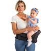 Pandanling - Marsupio Neonato 0-36 Mesi con Estensibile - Vincitore Premio Mom's Choice, Certificato Sicurezza Marsupio per Bambini, Ergonomico per Neonati 3-20 kg (Nero)