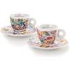 Illy Art Collection Sol Calero - 25368 Un Set da 2 Tazze Espresso, Numerate e Firmate dall'artista