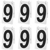 GOGO 6 set di numeri di tabellone segnapunti da baseball, carta bianca in plastica con numero nero, 0-9 doppi lati 10 x 17 pollici