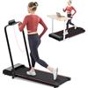 CITYSPORTS Tapis roulant elettrico per la casa con inclinazione 3.3%, Tapis roulant pieghevole fino a 12km/h, con display LED e pannello pulsante rapido, senza installazione (Black Red)