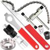 Retoo Set Attrezzi Riparazione Bici 7 Pezzi, Manutenzione Completa, Acciaio Robusto, Formato Compatto, Smontaggio Pedivella Cassetta Catena MTB Strada Universale Trasporto