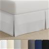 Bed Maker's - Mantovana giroletto avvolgente, stile classico, tessuto resistente alle pieghe a bassa manutenzione, tradizionale altezza di 35,5 cm, matrimoniale, bianco