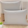 PETTI Artigiani Italiani - Coppia di Federe Cuscino 50x70 cm in Microfibra, Cuscini Arredo Camera da Letto, Divano, Set 2 Fodere Copricuscino, Federa Tinta Unita Grigio, 100% Made in Italy