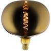 EGLO LED E27 dimmerabile a forma di mela, lampadina a spirale di grandi dimensioni, dorata vintage con dimmerazione in design retro, 4 Watt, 40 Lumen, bianco caldo, 1900k, Ø 22 cm