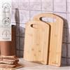 KARACA Set di taglieri in bambù Karaca Stark - set di 2 taglieri in legno per cucina, grande e piccolo