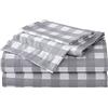 Eddie Bauer Lenzuola in percalle di cotone, fresco e fresco, elegante decorazione per la casa, pieno, Lakehouse Plaid grigio/bianco