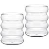 Gudalea Tazza in vetro borosilicato a doppia parete, in vetro borosilicato, versatile e riutilizzabile