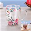Xfeyaqlo Bicchieri Caffe 350ml, Vetro Bicchierini Caffè, Tazzine Doppio Cappuccino, Tazza Fiori Secchi, Aspetto Gradevole - D