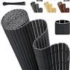 Sekey Frangivista Balcone in PVC, Frangivento da Esterno, con Fascette, Copri Ringhiera Balcone, Recinzione Frangivista Decorativa per Giardino Balcone, 100 x 300 cm, Antracite