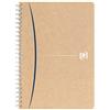 Oxford 400141846 Touareg - Quaderno a quadretti, 180 pagine, carta riciclata, rilegatura a spirale, copertina kraft, colore casuale, formato A5
