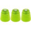 KUM - Temperamatite con contenitore Softie 221 M1, verde, confezione da 3 | Temperamatite con doppio contenitore flessibile e resistente alla rottura per matite e matite colorate