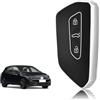 TOOMUME Cover Chiave Silicone, Custodia Chiave Adatto per VW Volkswagen Golf 8 Cupra Formentor Born Seat Leon Ateca Skoda Octavia Enyaq ID3 ID4, Copri Chiave Bordo Oro & Argento Texture Pelle