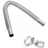 Srvauyea Tubo Scarico Riscaldatore Ausiliario Scarico, 60cm Tubo di Scarico per Generatore di Corrente, Scarico Acciaio Inossidabile Automobile con 2 Morsetti per Riscaldatore di Parcheggio