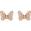 Disney Minnie Mouse E905943FZPL.PH - Orecchini a perno in argento sterling placcato oro rosa con pietra CZ, Misura unica, Argento sterling, Nessuna pietra preziosa