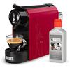 Bialetti Gioia, Macchina da Caffè Espresso per Capsule in Alluminio sistema Caffè d'Italia, Supercompatta, Rosso + Decalcificante, Accessorio macchina del caffè