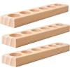 WishesMar 3 Pezzi 6 Slots Supporto per Oli Essenziali Organizzatore Mensola in Legno per Oil Aromaterapia e Profumati - Può Contenere Bottiglie di Olio Essenziale da 5-15 ml