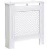 HOMCOM Copritermosifone in Legno Copertura Moderna 78 × 82 × 19cm Verniciato Bianco