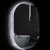 kleankin Specchio Bagno LED Antiappannamento con Luminosità Regolabile, in Vetro e Alluminio, 81x51x4.5 cm | Aosom Italy