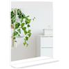 HOMCOM Specchio Bagno da Parete Moderno con Mensola Portaoggetti, in Vetro e MDF, 50x12x60 cm, Bianco