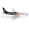 herpa Modellino aereo Sun Express Boeing 737-800 Eintracht Frankfurt - SGE Express - Adler im Anflug - TC-SPM, miniatura in scala 1:500, pezzo da collezione, modello senza supporto, metallo