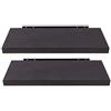 EUGAD Mensola a Muro Set da 2, 60cm, Mensole Librerie da Parete Scaffale MDF Stile rétro Ripiano Portaoggetti, Noce Scuro, 0125QJ-2