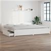 Gecheer Giroletto con Cassetti Bianco 180x200 cm 6FT Super King,Struttura Letto Matrimoniale/Singolo,Giroletto con Contenitore,Giroletto in Legno,Letto Una Piazza e Mezza,#4