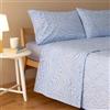 Bassetti Completo Letto Matrimoniale 100% Cotone - Set Lenzuola (1 Lenzuolo Sopra 240x280; 1 Lenzuolo Sotto Con Angoli 175x200; 2 Federe 50x80 cm) VARIANTE: Chess B10