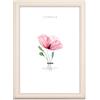 Lupia - Cornice portafoto in Legno da Parete PIATTINA Beige Avorio Crema, per Foto, Stampe artistiche, Poster, Quadri Moderni 25x35cm