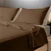 Ipersan Set Completo Lenzuola Singolo, 100% Cotone Percalle, 1 Lenzuolo da sopra 160x290cm + 1 Lenzuolo da sotto 90x200cm + 1 Federa 83x52cm, Tinta Unita Double Color con Sbieco Coordinato