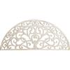 Biscottini Zerbino ghisa Grande 68,5x32x1,5 cm - Zerbino Ingresso Esterno - Zerbino in ghisa Esterno - Tappetino Ingresso casa Mezzaluna - Pulisci Scarpe Metallo Bianco