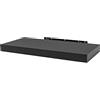 WOLTU Mensola da Muro Rettangolare Scaffale Libreria a Parete Decorazione per Cameretta Ufficio Porta CD/Dvd in Legno Nero 90cm RG9370sz