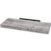 WOLTU Mensola da Muro Rettangolare Scaffale Libreria a Parete Decorazione per Cameretta Ufficio Porta CD/Dvd in Legno Rovere Grigio 60cm RG9319grei