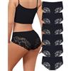 Levao Confezione da 6 Mutandine Senza Cuciture per Mutandine di Pizzo Senza Cuciture da Donna Biancheria Intima Comoda Hipster Confezione Multipla S-XXL