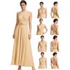 Ever-Pretty Elegante Abito Infinity Multiway Lungo Maxi: Abito da Sera Ideale per Damigelle d'Onore e Ospiti di Matrimonio Arrossire L