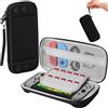 Qoosea Custodia con Nintendo Switch 2 (2025), Rigida da Viaggio Protettiva Portatile Cover da Trasporto in EVA con Scomparti e Tasche a Rete, Travel Storage Borsa per Switch 2 Console Accessori (Nero)