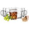 Sendez 6 bicchieri da birra con manico, 400 ml, boccali da birra, bicchieri da birra