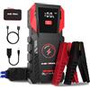 MIXBEL Booster Avviamento Auto, 3000A Picco 12V Avviatore Emergenza per Auto 24000mAh per Motori a Gas o Giesel Fino a 8 Litri Avviatore Batteria Auto con Luce LED, USB QC 3.0, Ricarica Wireless