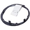 YUCHEN Cuffia Leva Cambio In Similpelle Nero, Compatibile Con Fiat Sedici, Suzuki Swift III, SX4, Alto - Completa Di Base E Supporto Argento