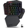 Redragon K585 PRO Tastiera meccanica wireless con una sola mano 42 tasti RGB a 3 modalità 7 tasti macro integrati Supporto per polso staccabile -