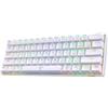 Redragon K630 Dragonborn Hot Swapable 60% Wired Vibrant RGB LED USB Gaming 61 tasti Tastiera meccanica compatta Pro Software Cus - WHITE